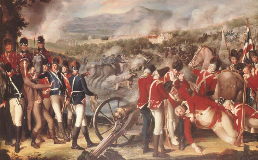 The Battle of Ballynahinch on 13 June by Thomas Robinson,the most detailed and authentic picture of a battle painted in 1798